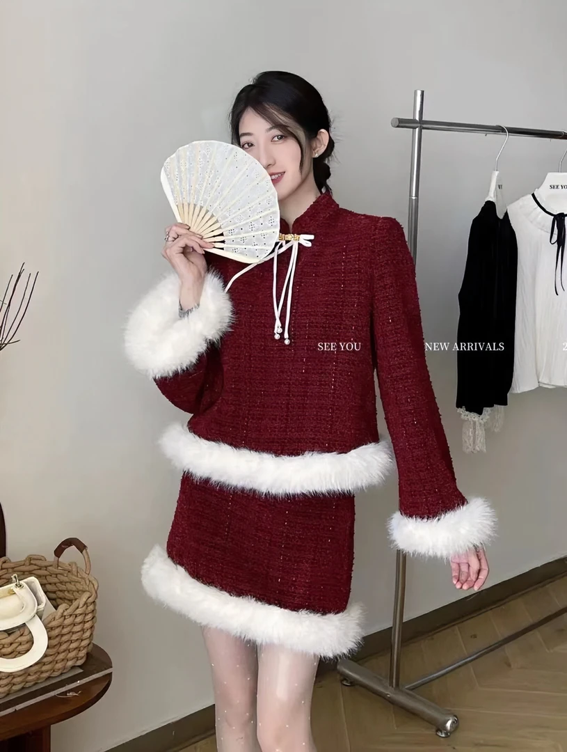 HEINA 国风小香羽绒套装8976