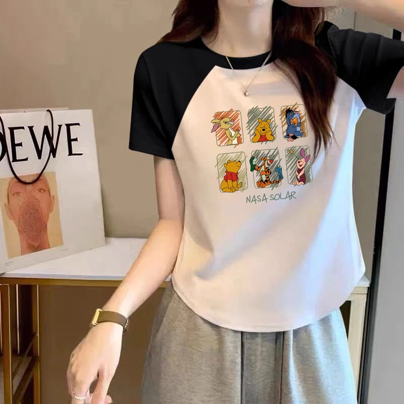 大码胖mm纯欲风辣妹修身显瘦短袖T恤女士夏季设计感小众圆领上衣