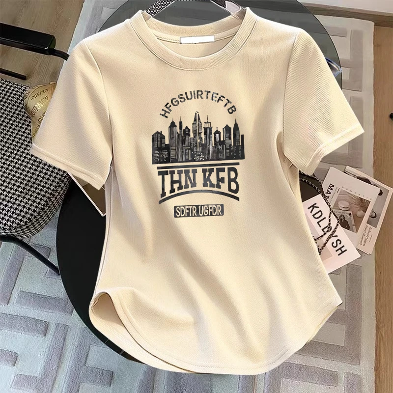 夏季纯欲风辣妹修身显瘦短袖纯棉T恤女士休闲百搭纯欲风辣妹上衣