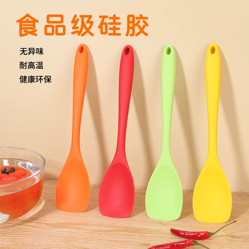 食品级硅胶铲宝宝辅食铲烹饪分菜迷你搅拌煎炒沙律铲耐高温家用