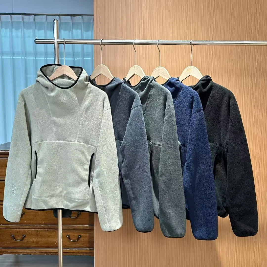 P300厚度 户外抓绒保暖套头连帽衣 DM24F235