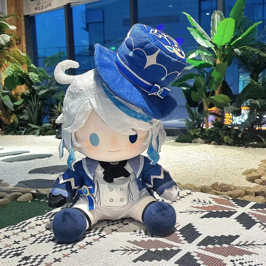 【NINA酱】同人周边水神芙卡洛斯豆豆眼棉花娃娃坐姿40cm盲盒