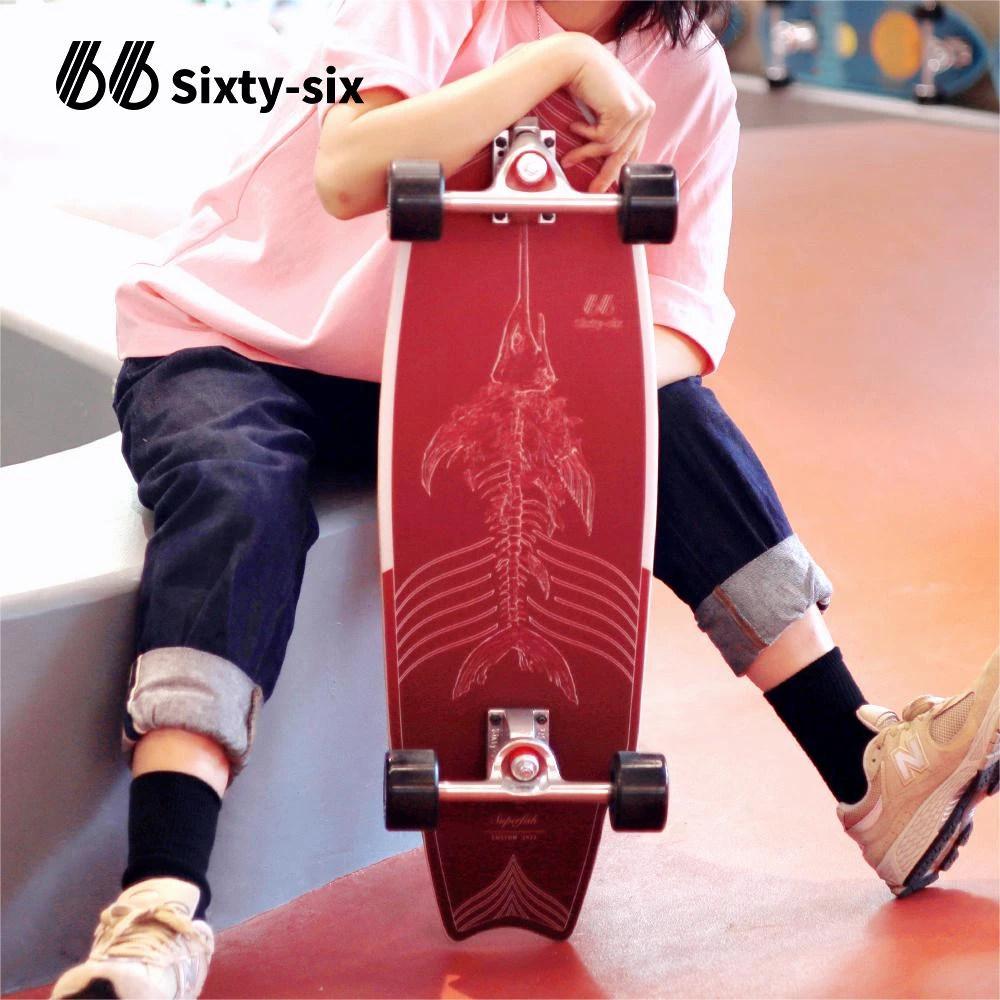 66Sixty-six红超鱼Yellow同款碗池浪道初学易上手专业陆地冲浪板
