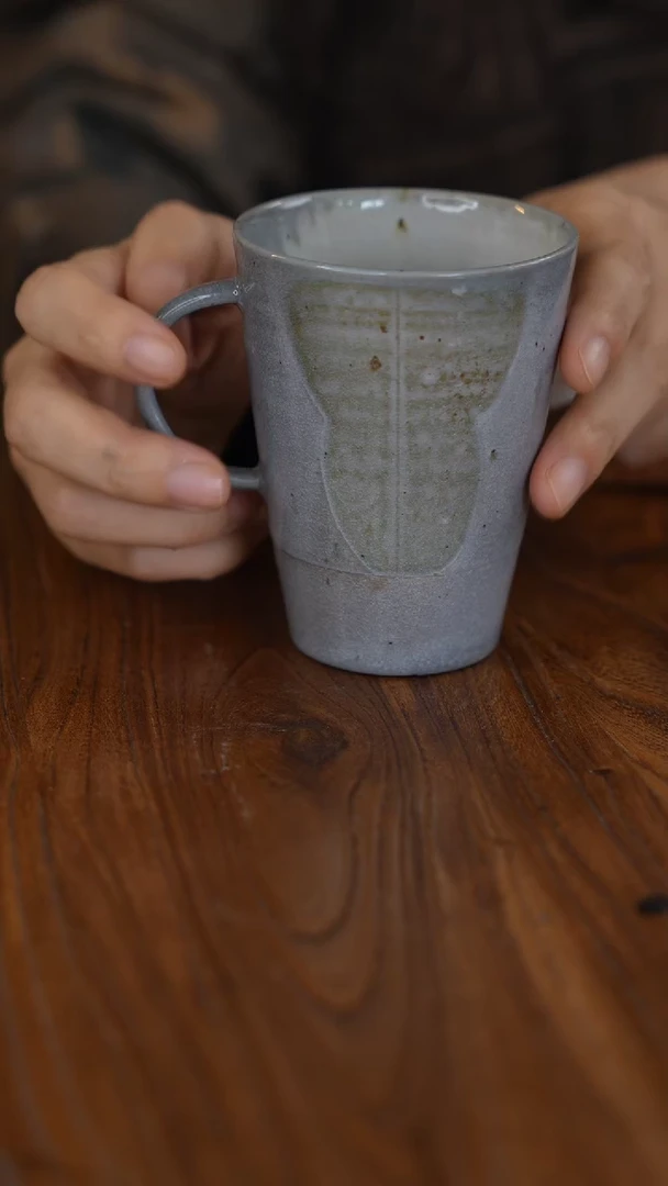 【闪购商品】陶瓷|K87苏打烧叶子款咖啡单杯