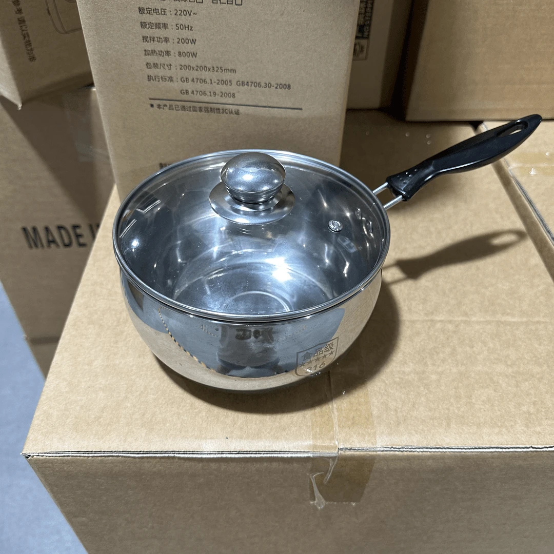 【粉丝福利】316不锈钢奶锅家用汤锅煮面煮粥热牛奶锅手柄款式随机