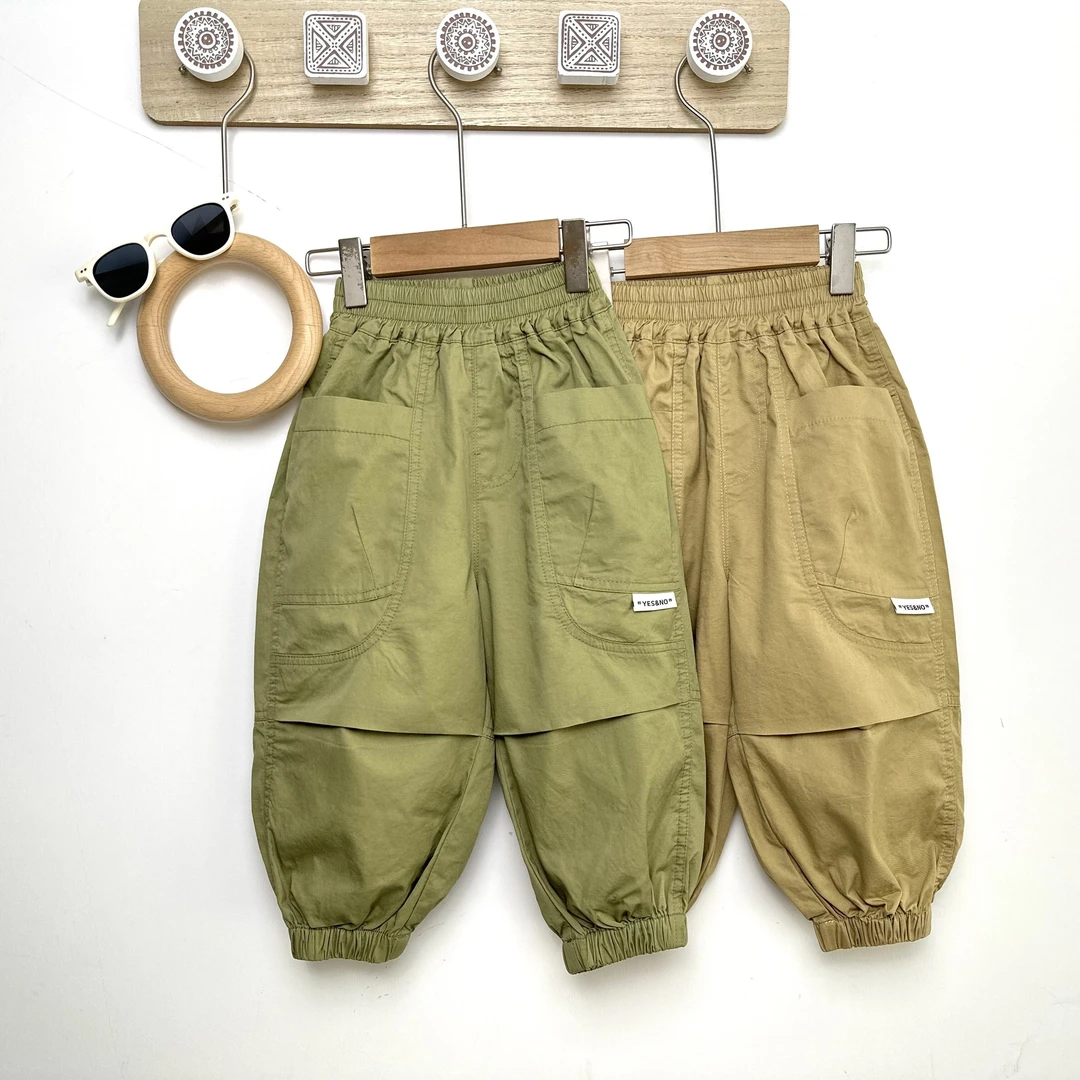 男童裤子夏装防蚊裤2025新款中小童薄款长裤男孩休闲裤夏季工装裤