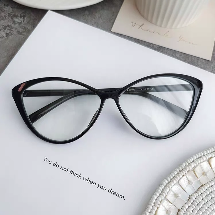 复古网红ins猫眼时尚超轻防辐射放蓝光近视眼镜框潮流美式辣妹风