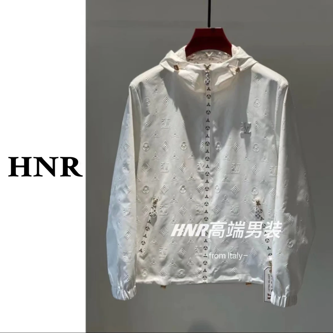 暗纹满花图案外套2024新款高端男士时尚百搭休闲夹克24185