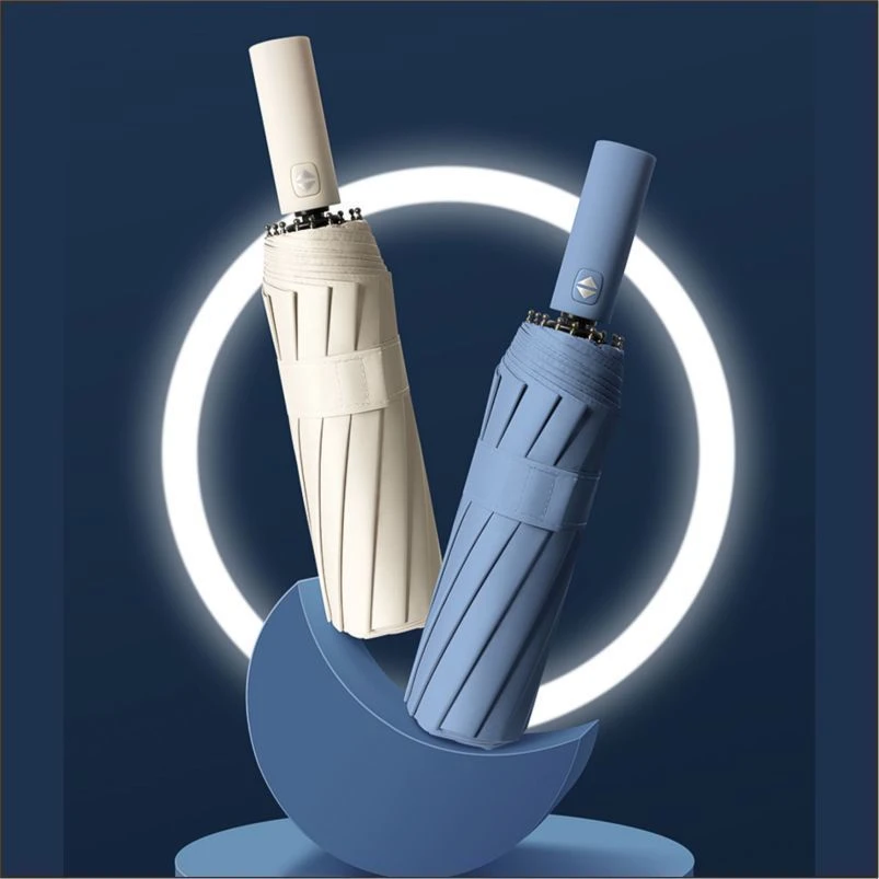 双龙骨全自动雨伞24骨全自动折叠雨伞太阳伞防晒防紫外线遮阳伞