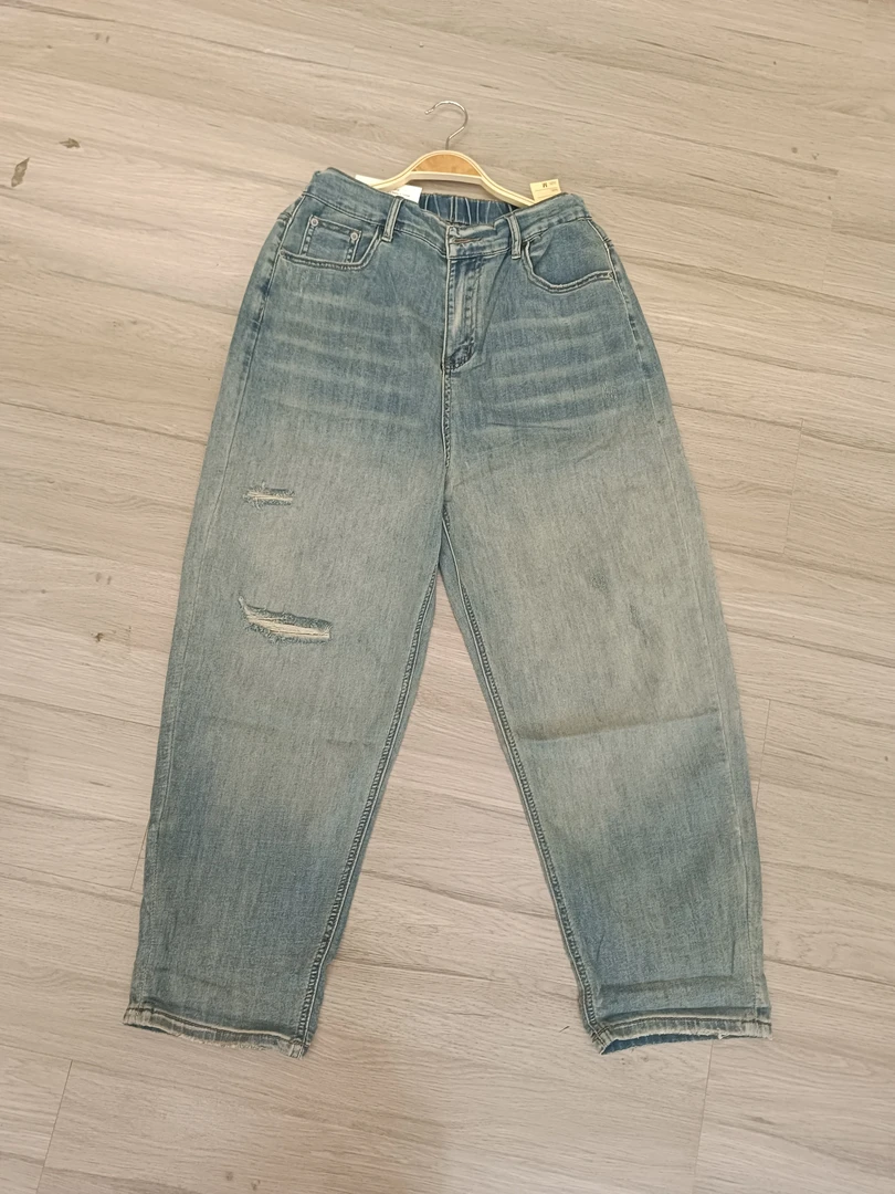 莎莎 【6583】牛仔裤女宽松显瘦百搭哈伦裤潮流时尚新款萝卜裤