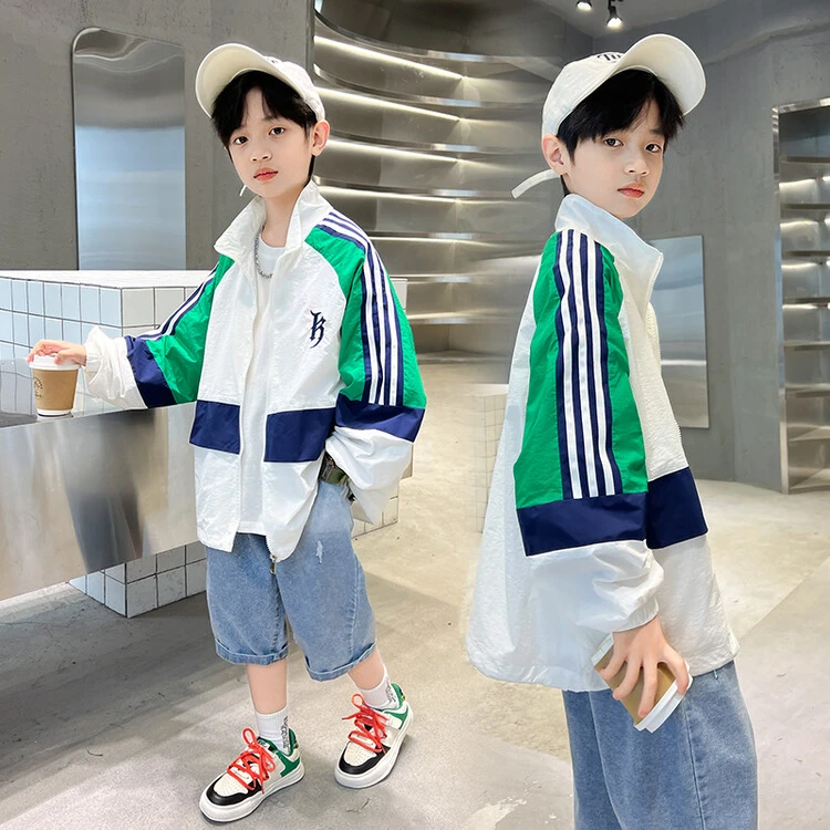 男童防晒衣儿童夏季薄款外套2025新款中大童男孩夏装透气轻薄上衣