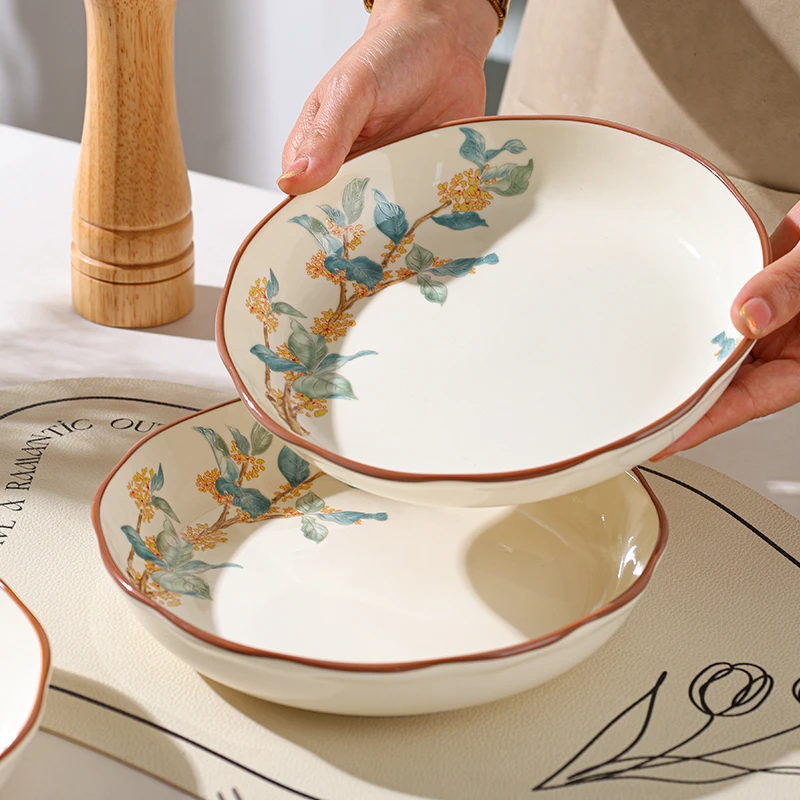 【铭策优品】盛世华贵8英寸轻奢简约家用6只装创意陶瓷大盘