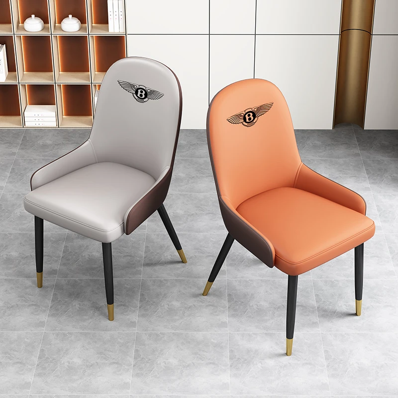 高级感现代椅子轻奢餐椅简约家用麻将餐桌休闲酒店椅茶桌洽谈椅子