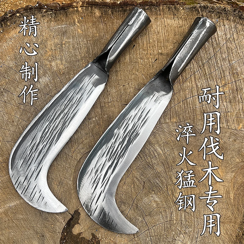 手工锻打砍柴刀湘西苗家贵州柴刀农用砍树劈柴专用镰刀户外伐木刀