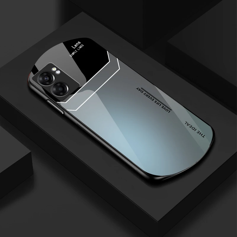 OPPO A57-5G渐变色弧形玻璃防摔软边高级感创意手机壳