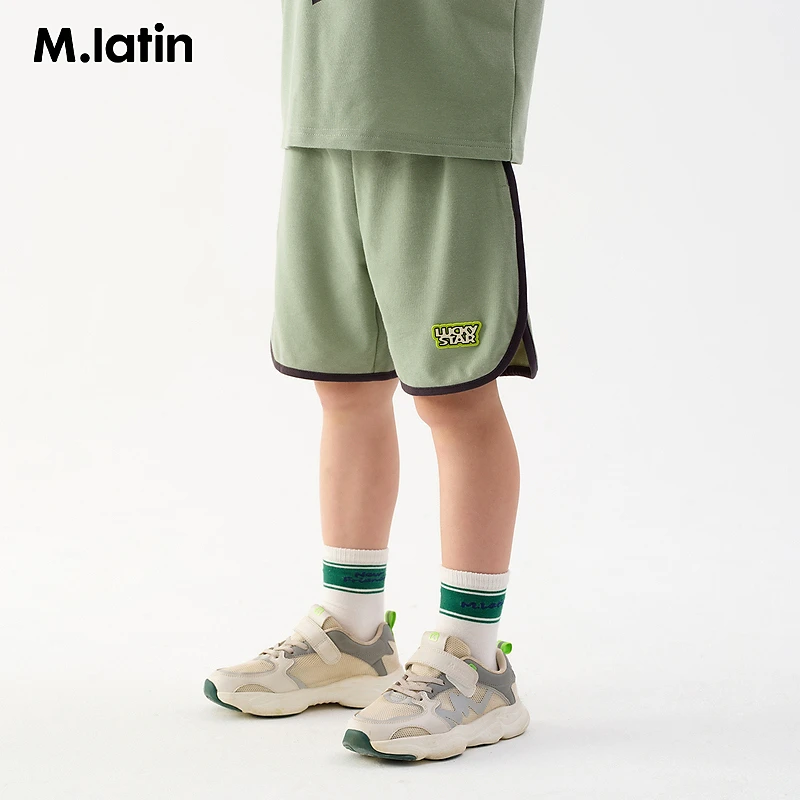 马拉丁童装儿童裤子夏装新款男童大童运动休闲五分裤针织中裤