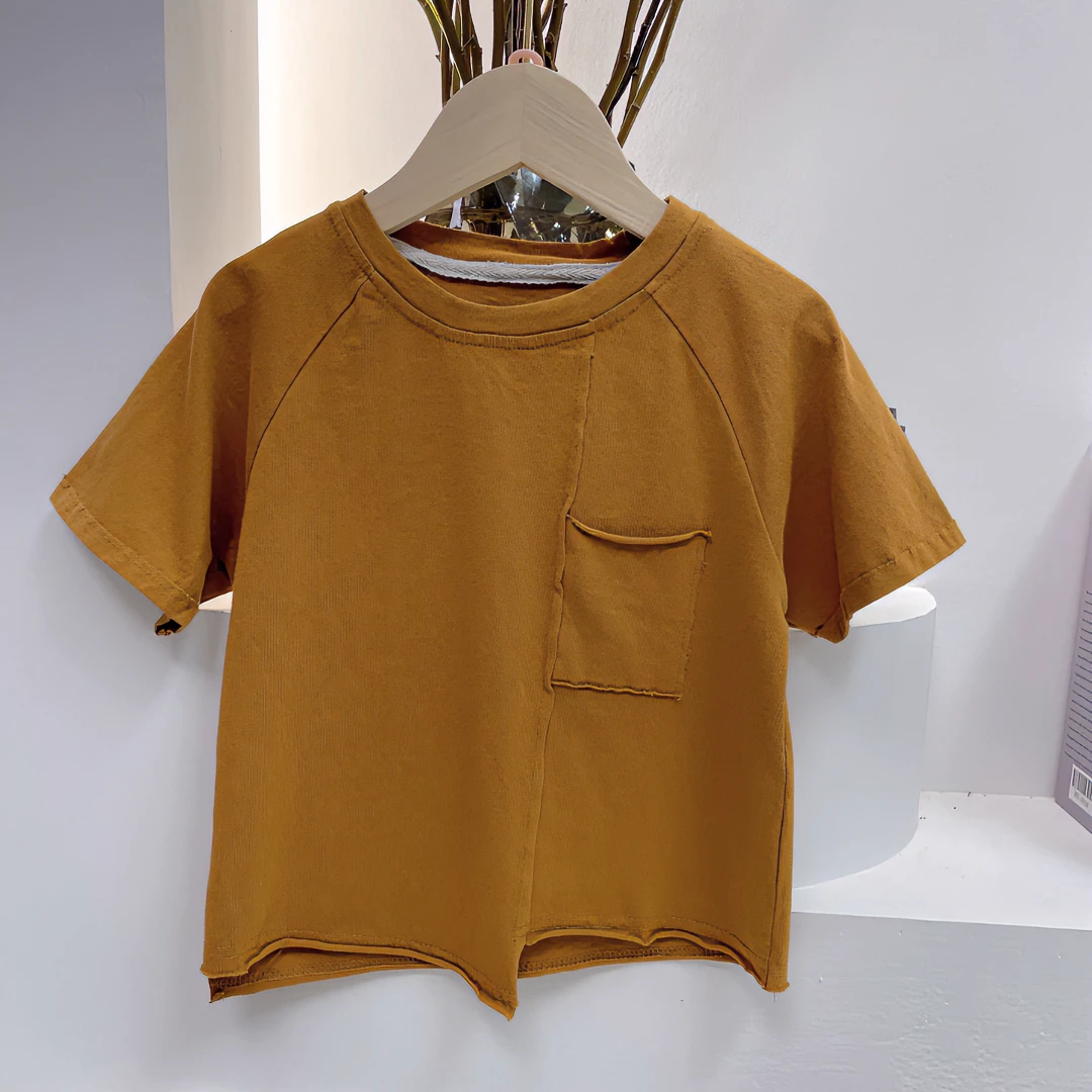 【麦穗精选】夏~白色月光 夏季休闲舒适百搭韩版纯色儿童简约时尚