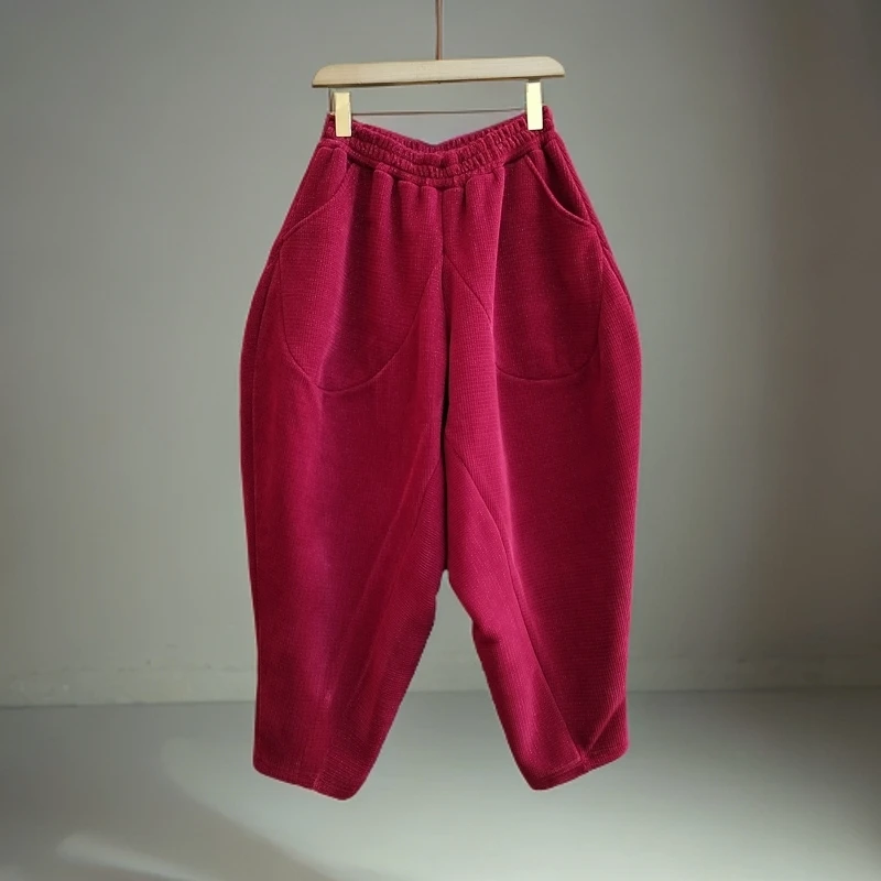 9105-50新之峰新款上新加绒加厚休闲潮流宽松哈伦裤