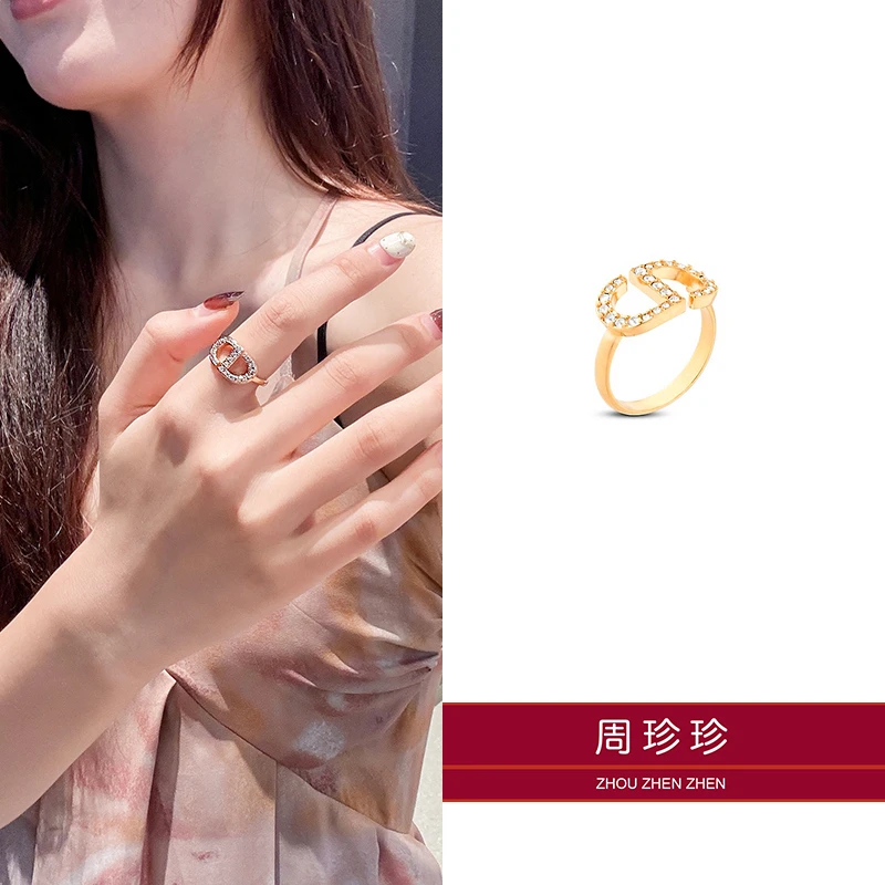 周珍珍高定镀 18k金 高定 戒指 轻奢时尚百搭戒指气质戒指