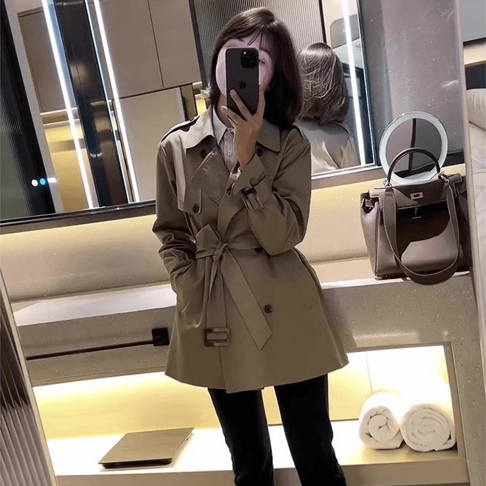 女士高档韩版西装休闲百搭上衣短款小个子风衣外套女秋冬高级质感