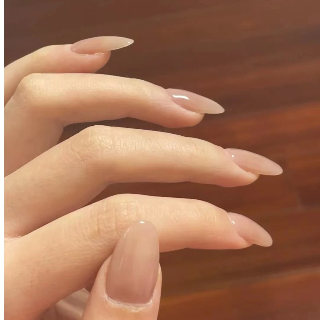 手工嬛嬛美甲贴片甄嬛传裸色甲片手工冰透裸色自然温柔可拆穿戴甲