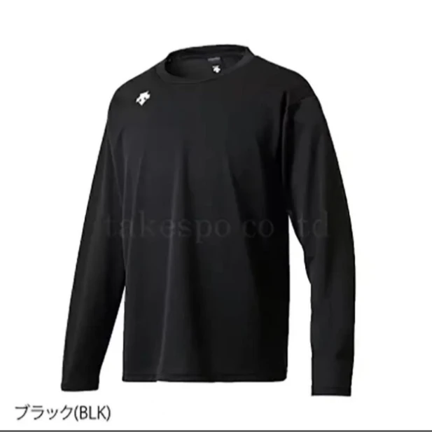 DESCENTE/迪桑特圆领聚酯纤维速干透气吸汗运动长袖 DMC-5801LB