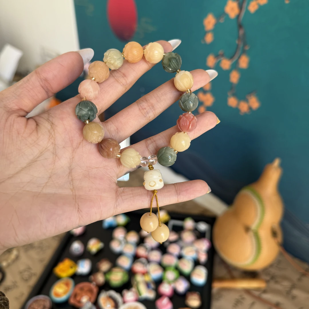 好运莲莲高颜值精致设计款菩提根 新中式步步生莲