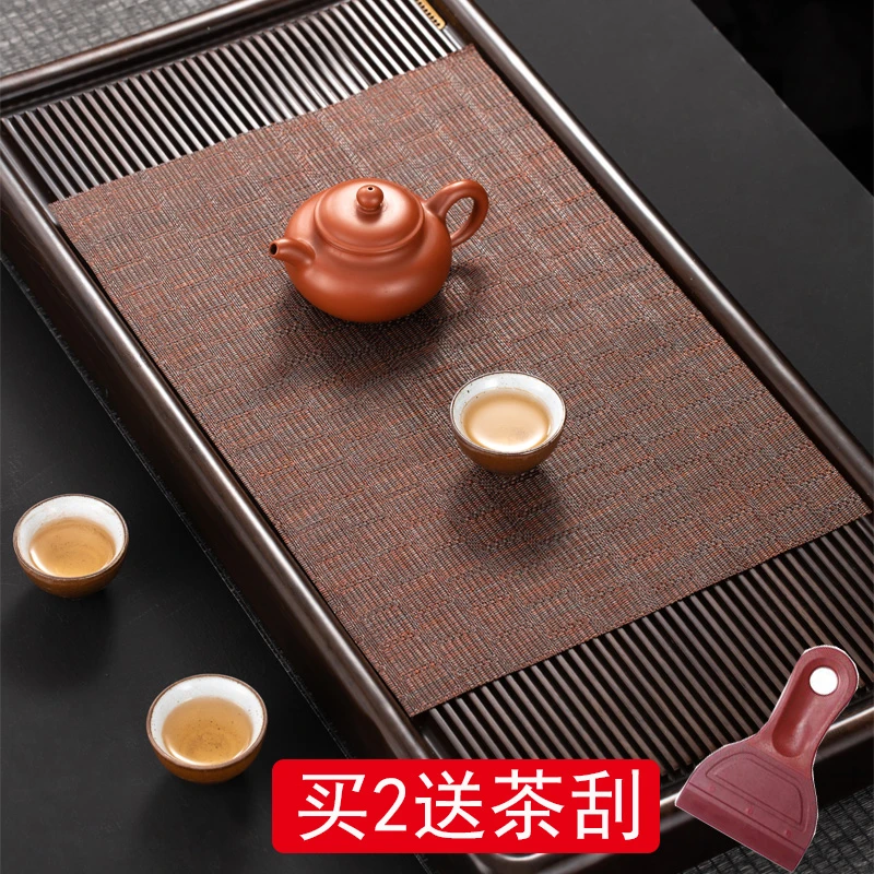 茶垫功夫茶具配件茶叶渣垫茶席制茶盘隔茶渣网茶台防水竹席茶盘垫