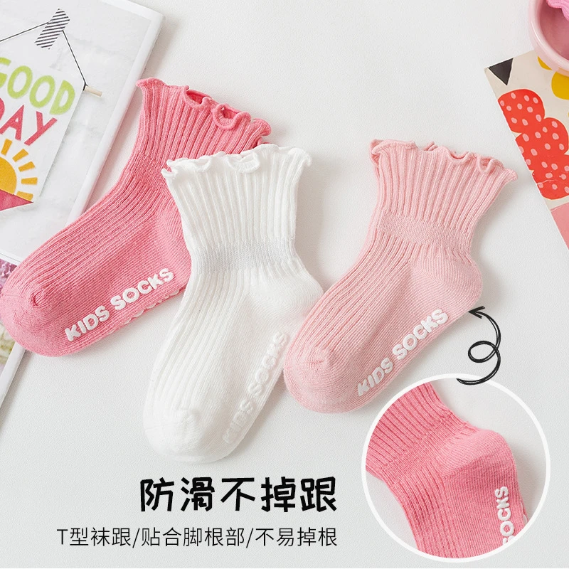初秋宝宝袜子地板袜儿童防滑袜小童透气婴儿婴幼儿长筒袜日系春秋