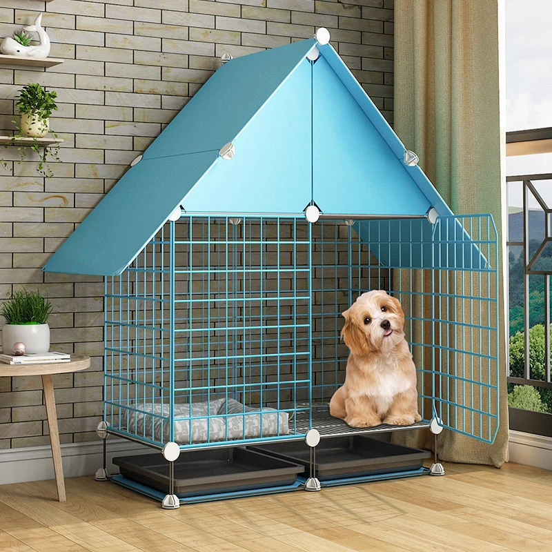 TICEENA狗笼子中小型犬室内带厕所分离宠物柯基泰迪博美狗窝家用