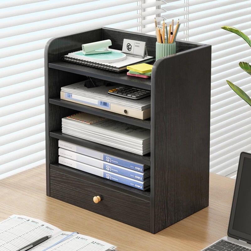 办公室桌面置物架多层文件架工位神器桌上整理架收纳架档案资料架