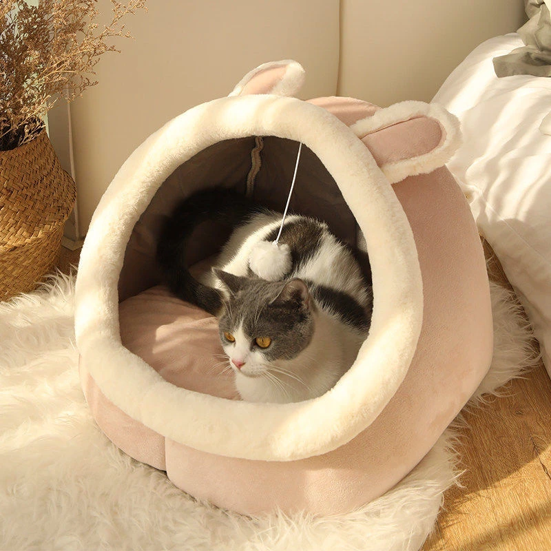 猫咪房子别墅家居封闭式猫屋冬季保暖狗窝床宠物用品猫窝四季通用