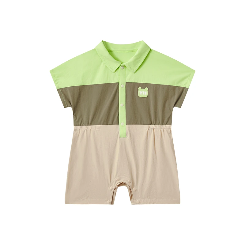 英氏【速干连体衣】夏季透气凉爽哈衣春夏新款婴儿衣服男宝