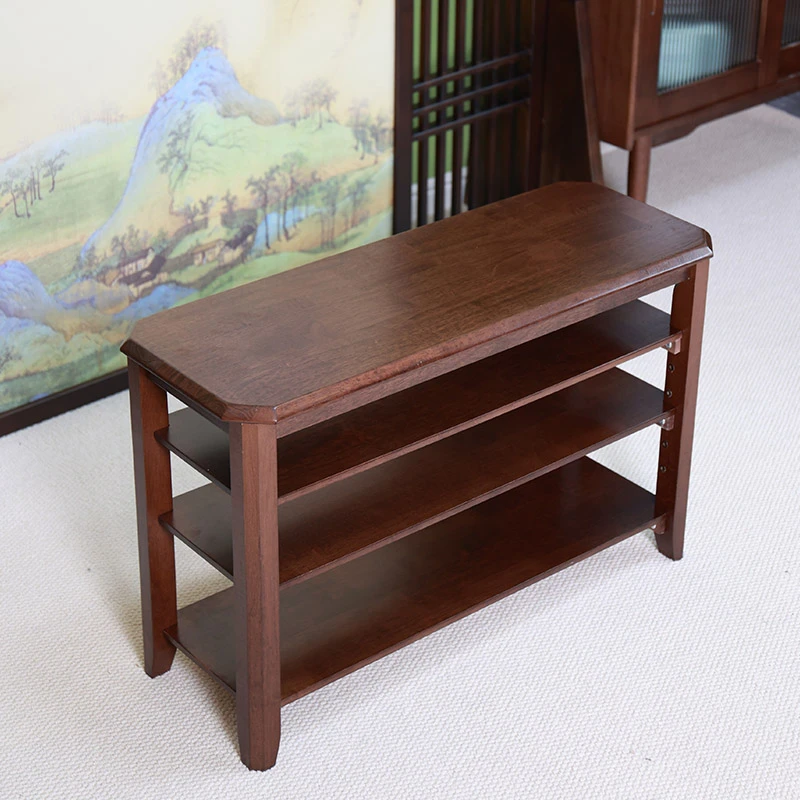 硬实木换鞋凳卧室床尾凳玄关鞋柜凳进门口鞋架凳子家用客厅