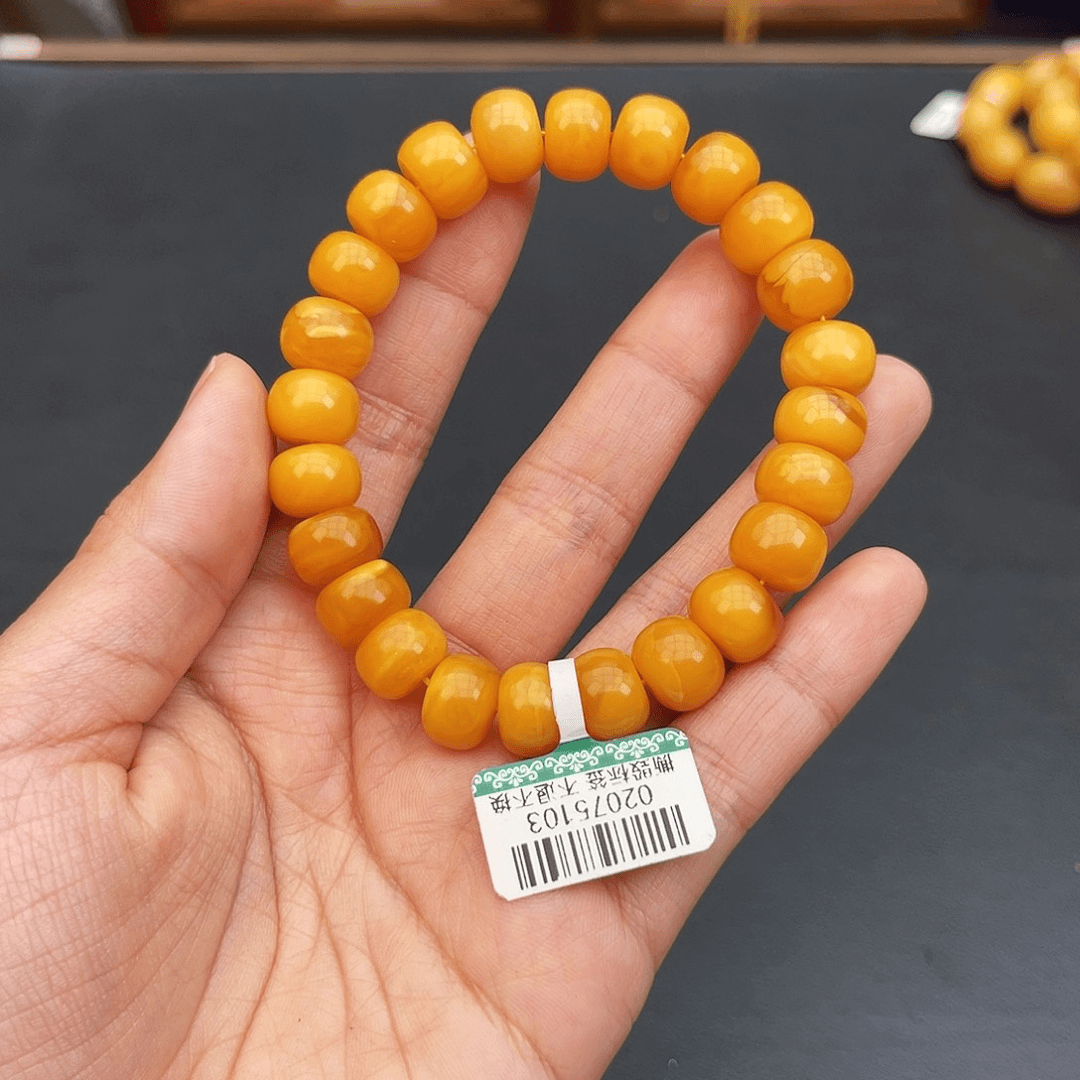 琥珀手链未镶嵌11m 孤品