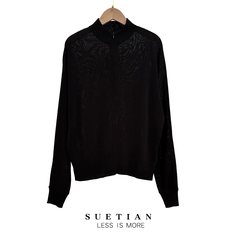 【苏苏试穿M码】半拉链套头毛衣针织衫#23205