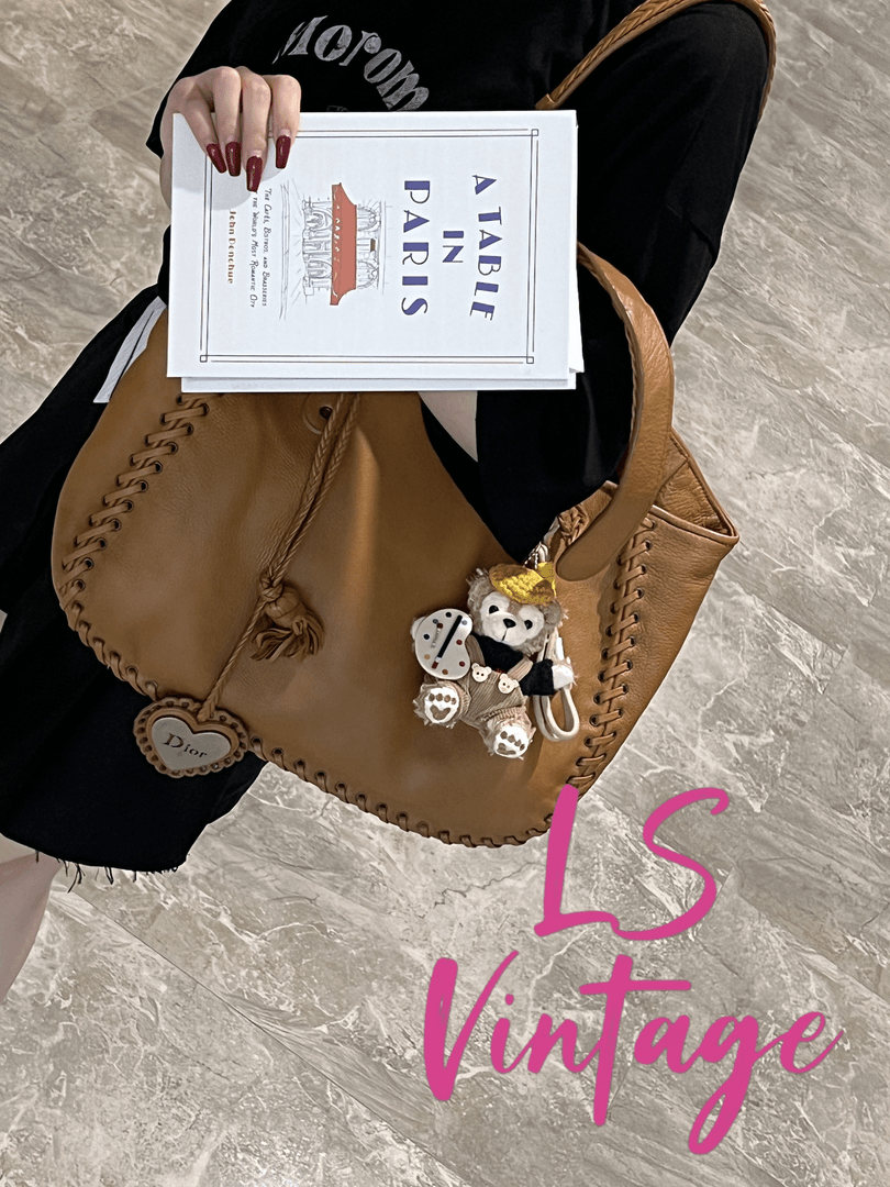 95新 DIOR/迪奥 棕色牛皮托特单肩包