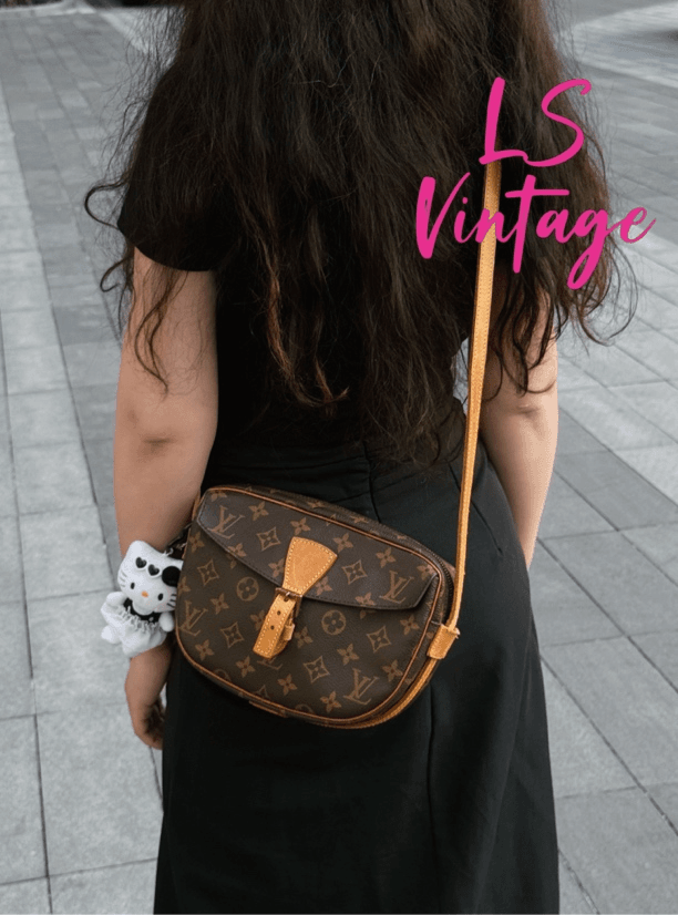 95新 LV Lv 老花单肩斜挎包