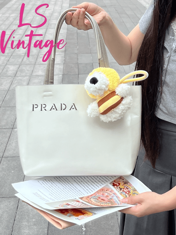 95新 Prada/普拉达 PRADA 薄荷灰 托特单肩包