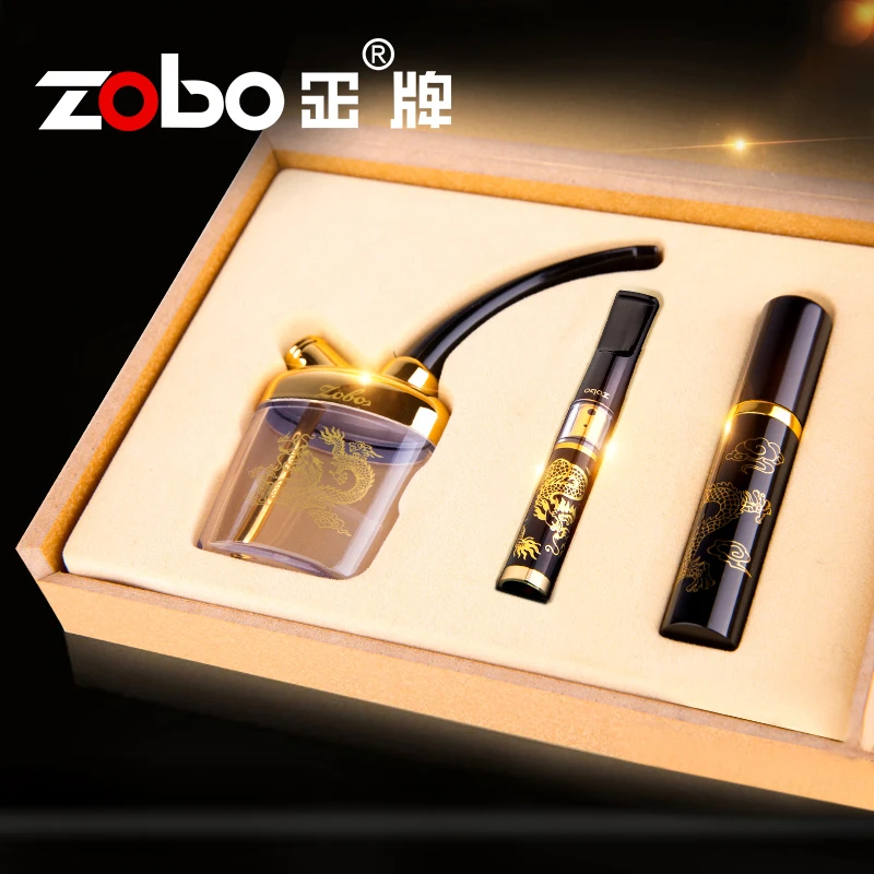 Zobo/正牌烟嘴过滤器可清洗循环型滤嘴三重过滤烟壶套装烟斗高档