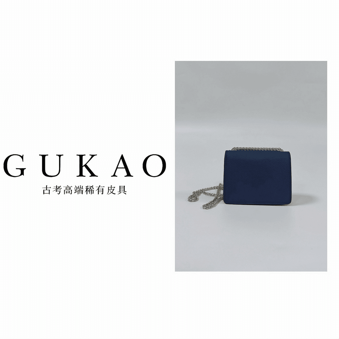 GUKAO手工高定2024新款女士真皮牛皮手提斜跨包7052A