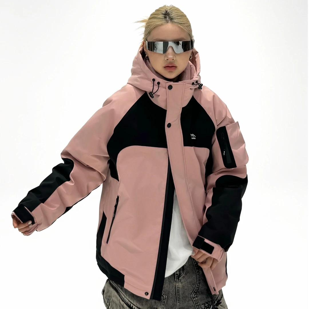 情侣款男女同款潮牌防寒服2024新款秋冬加厚保暖外套时尚户外休闲