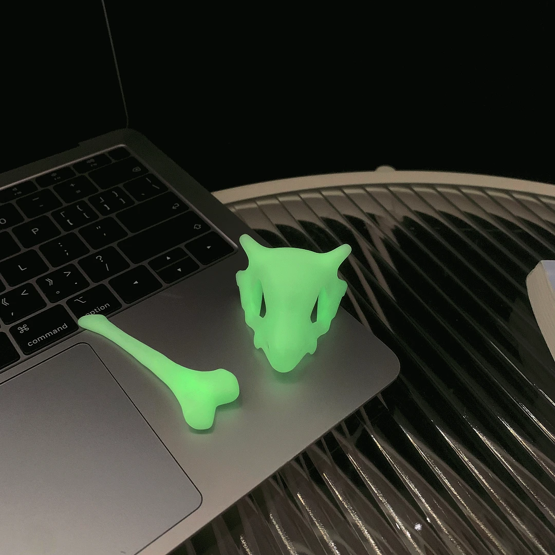 3d打印卡拉卡拉发卡骨头小火龙发饰发簪发夹夜光喷火龙夜光龙头饰