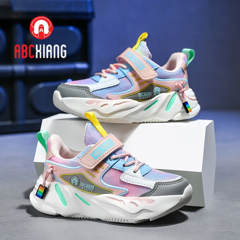 ABCXIANG秋季网面透气童鞋运动鞋软底男童女童休闲中大童宝宝鞋