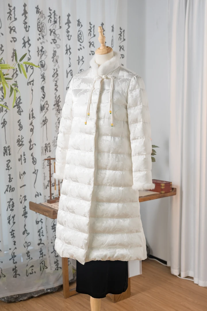 【雪见D】 中式国潮风改良加厚羽绒服中国风冬季 新款加绒