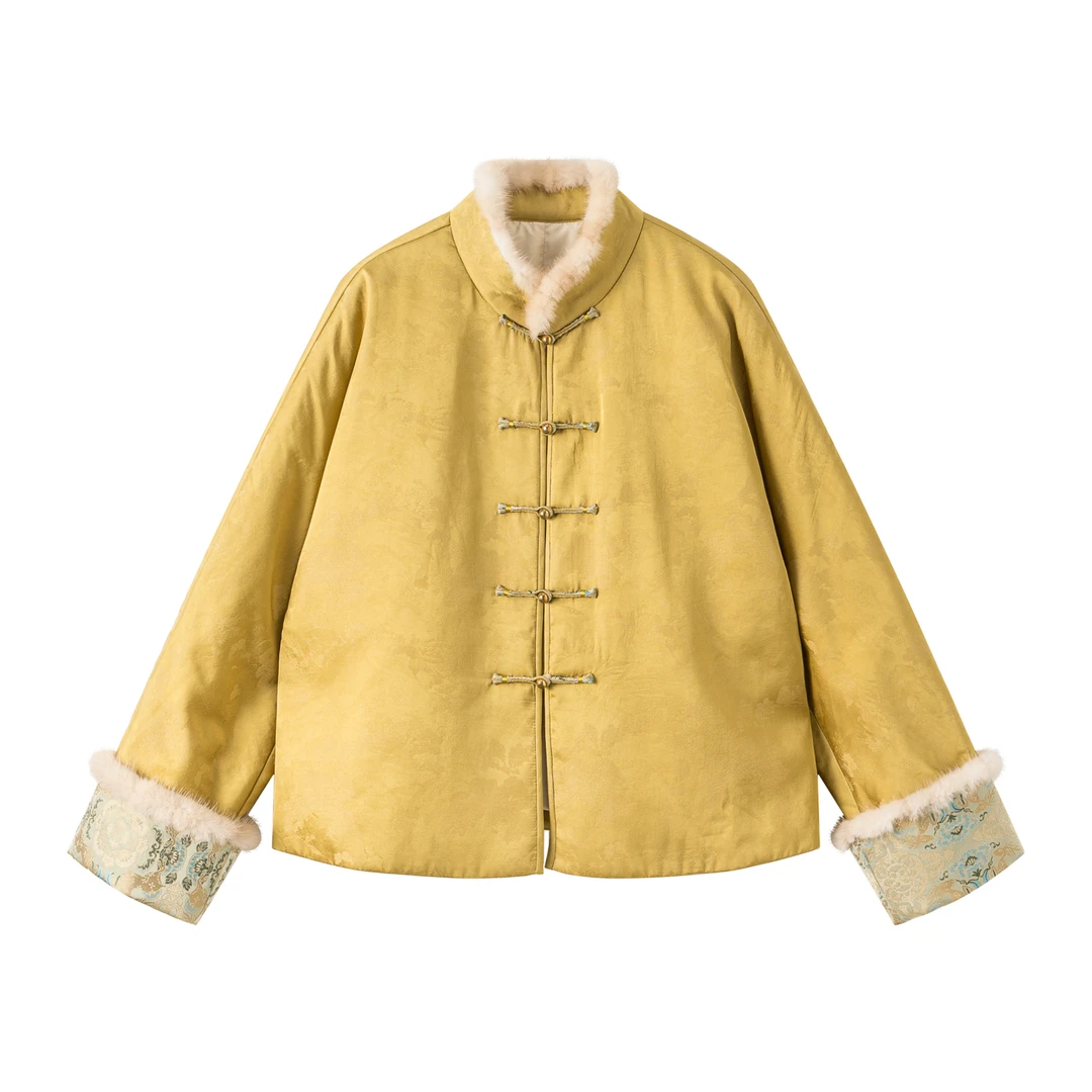 【诗禅】国风轻奢保暖时尚古风棉服小众休闲通勤高贵秋冬棉衣新款