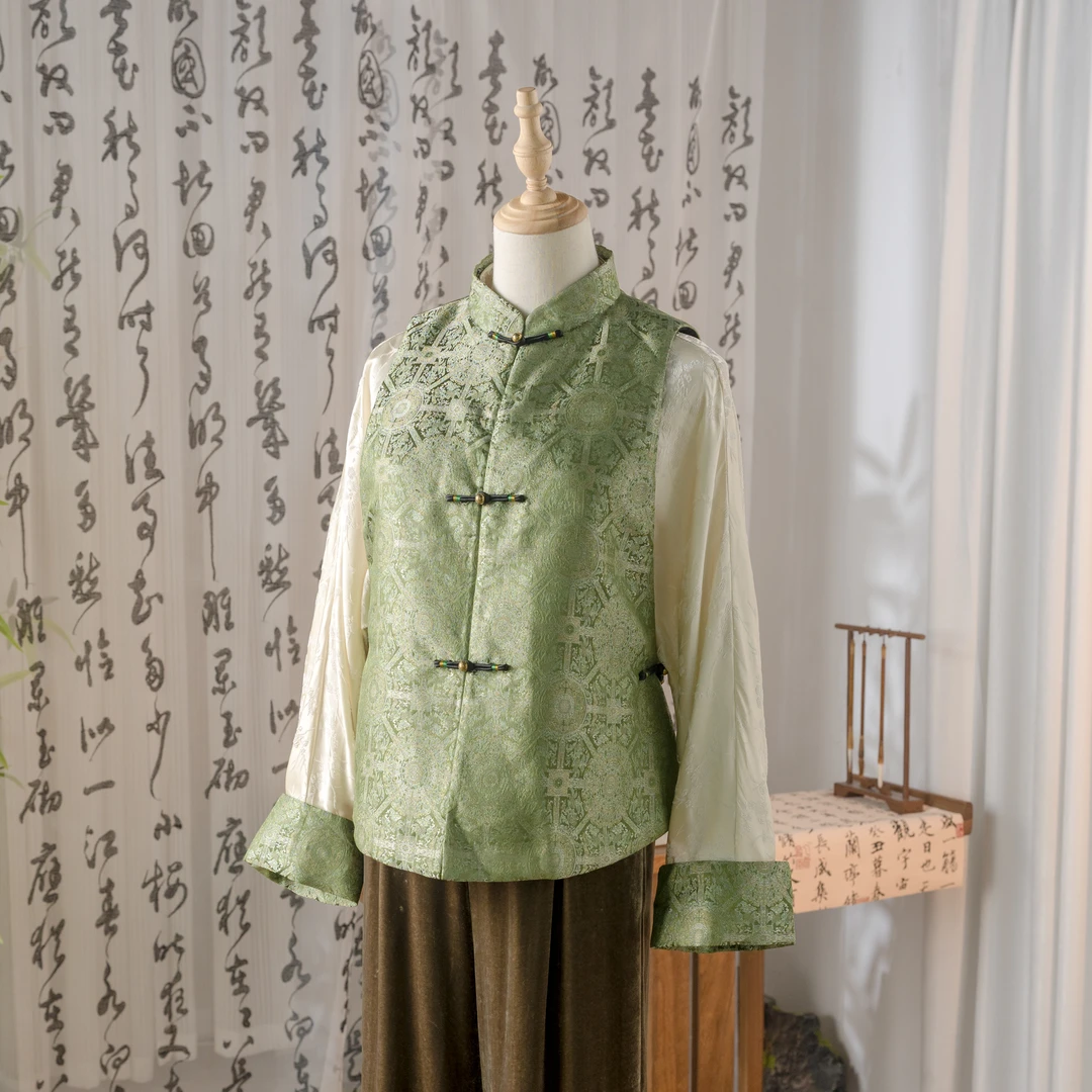 【素香D】中式国潮风复古马甲民国风秋冬新款日常中国风