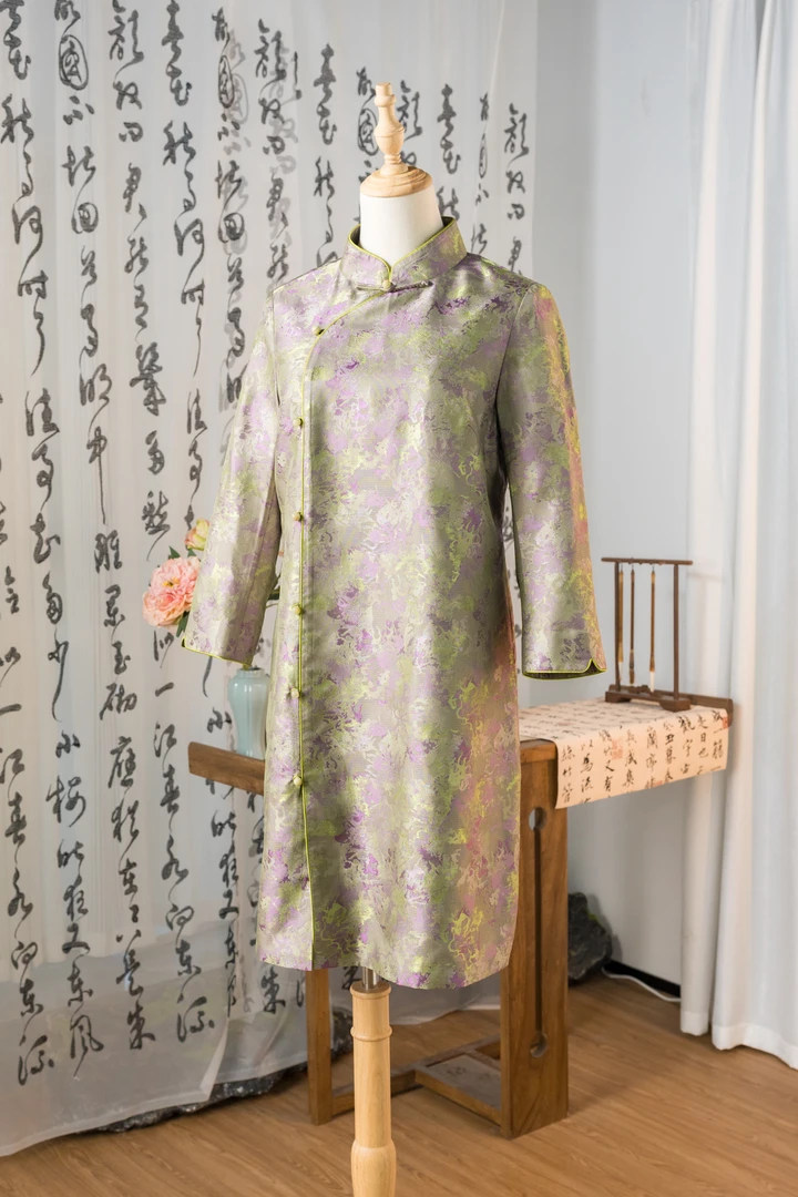 【紫樱】中式国潮风新中式秋装中国风连衣裙长袖时复古时尚新款