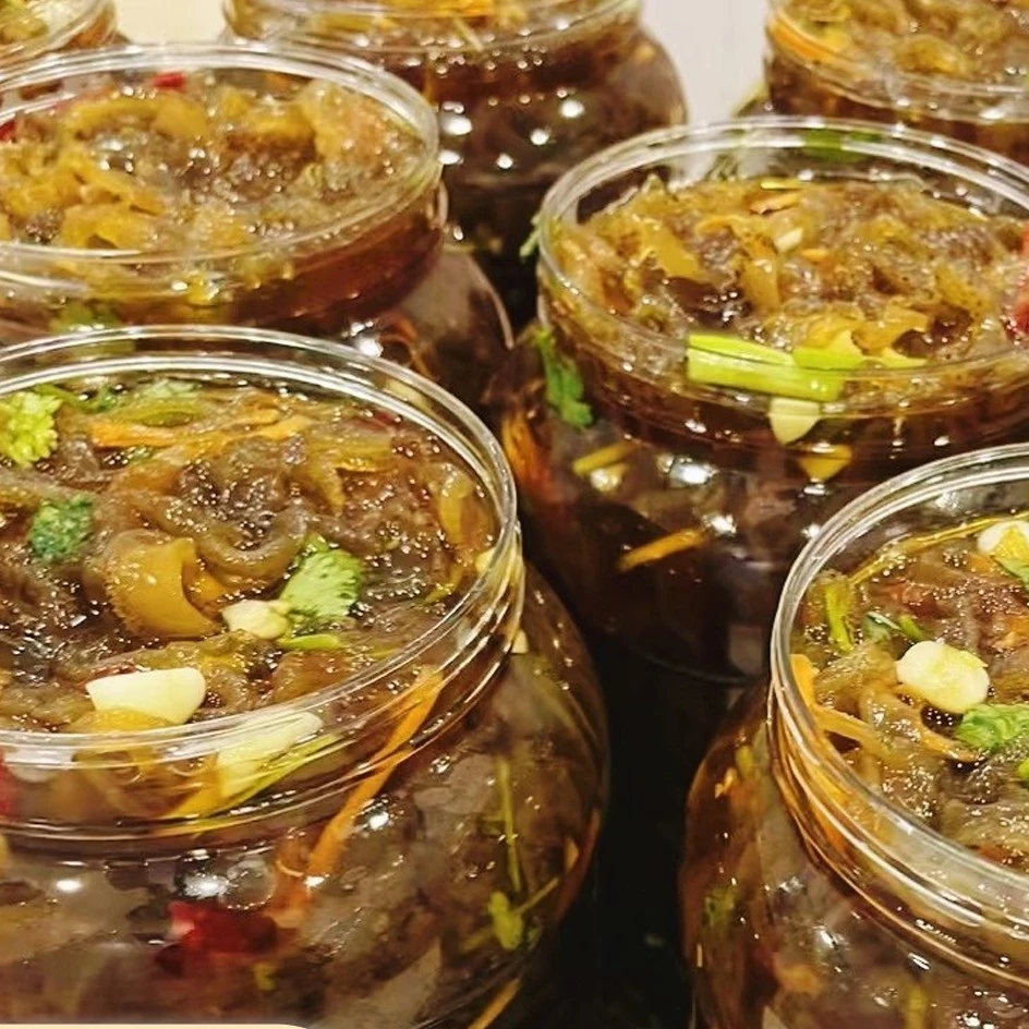 即食海蜇丝 海蜇头裙边海蜇脆脆嫩嫩无沙新鲜开罐即食500g/罐