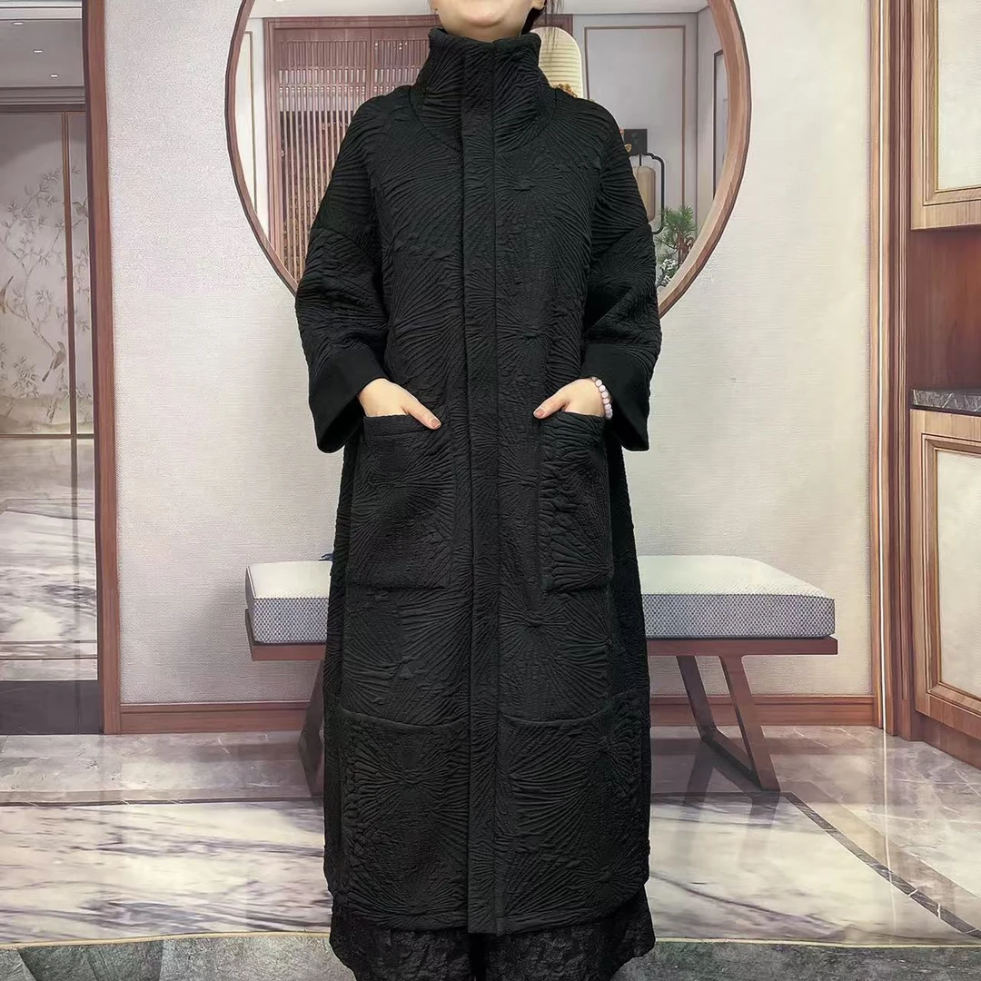 W38005立领烫金大版加绒风衣